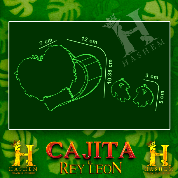 Caja Coraz贸n Rey Le贸n - Imagen 2