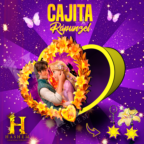 Caja Corazón Rapunzel