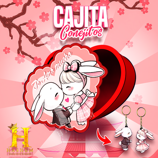 Caja Corazon Kawaii