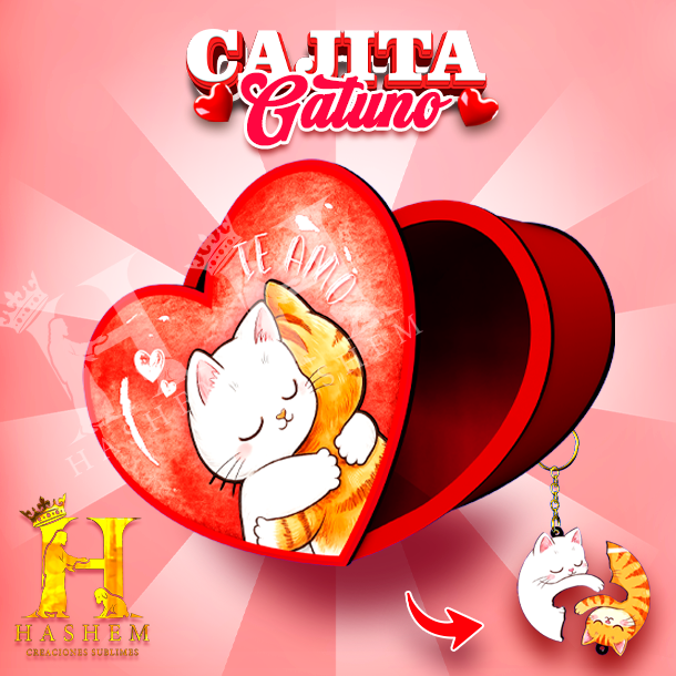 Caja Corazón Gatuno
